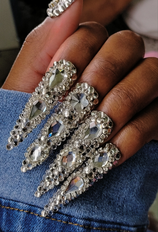 Stiletto Full Bling PressOn Nail Set