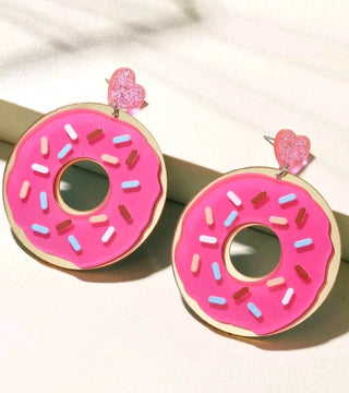 Donut Heart Earrings