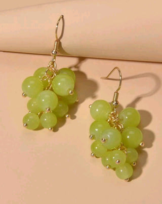 Grape Earrings – Green Fruit-Inspired Earrings