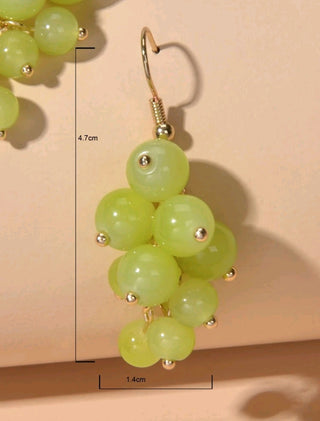 Grape Earrings – Green Fruit-Inspired Earrings