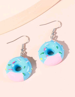 Blue Donut Earrings