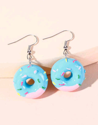 Blue Donut Earrings