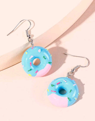 Blue Donut Earrings