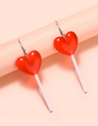 Lollipop Heart Shaped Earrings