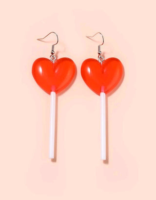 Lollipop Heart Shaped Earrings