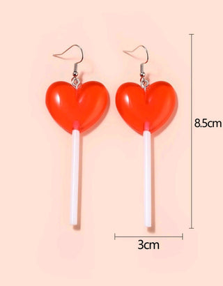 Lollipop Heart Shaped Earrings