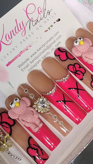 Pink Press On Nails