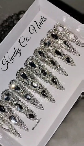 Stiletto Full Bling PressOn Nail Set