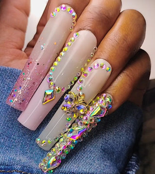 Pink Marble Nails