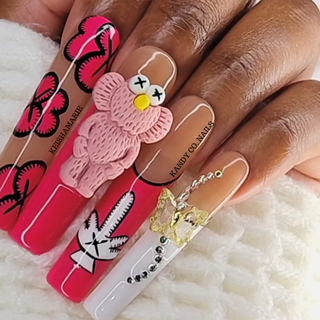 Pink Press On Nails