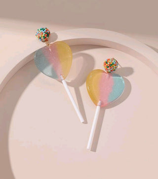 Lollipop Heart Shaped Earrings