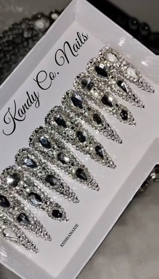 Stiletto Full Bling PressOn Nail Set