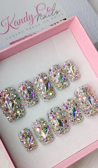 Short Square Bling Nails