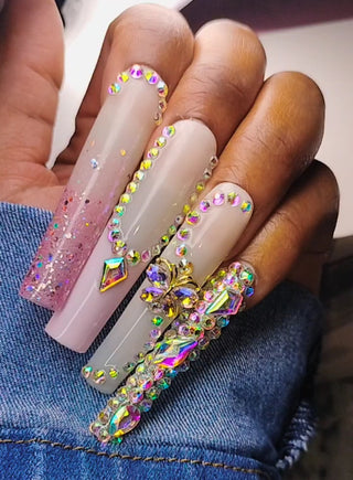 Pink Marble Nails