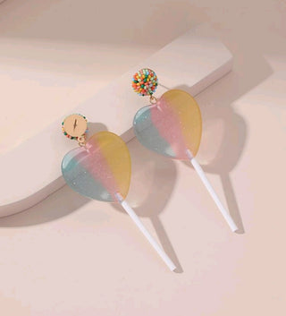 Lollipop Heart Shaped Earrings