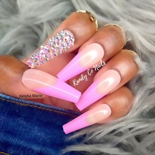 Pink Bling Press On Nails