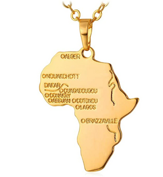 African Map Necklace