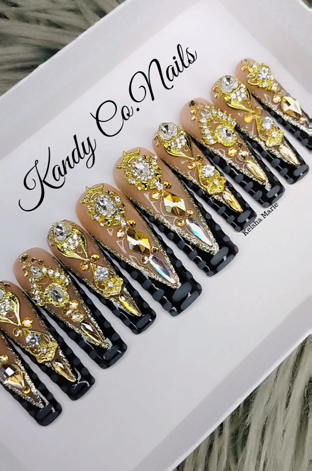 Black Fall Press On Nails – Kandy Co Nails
